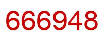 Number 666948 red image