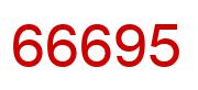 Number 66695 red image