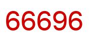 Number 66696 red image