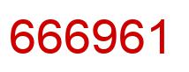Number 666961 red image