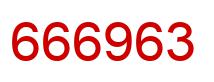 Number 666963 red image