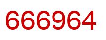 Number 666964 red image