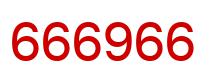 Number 666966 red image