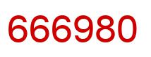 Number 666980 red image