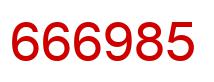 Number 666985 red image