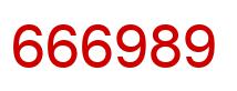 Number 666989 red image