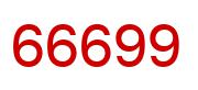 Number 66699 red image