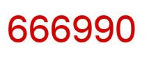 Number 666990 red image