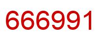 Number 666991 red image