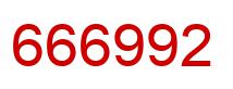 Number 666992 red image