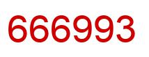 Number 666993 red image