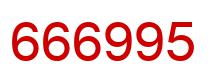 Number 666995 red image