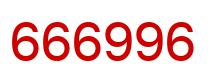 Number 666996 red image