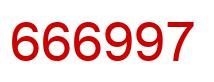 Number 666997 red image