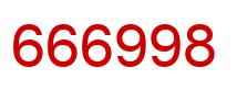 Number 666998 red image