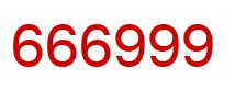 Number 666999 red image