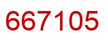 Número 667105 imagen rojo