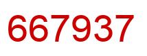 Number 667937 red image