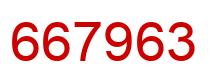 Number 667963 red image