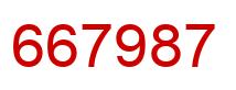 Number 667987 red image