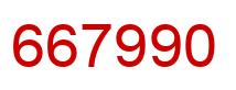 Number 667990 red image