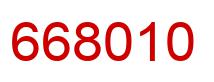 Number 668010 red image