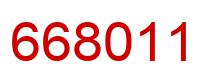 Number 668011 red image