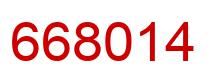 Number 668014 red image