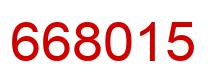 Number 668015 red image