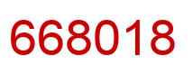 Number 668018 red image
