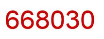 Number 668030 red image