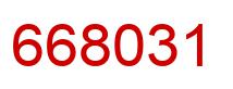Number 668031 red image