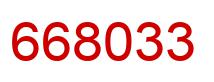 Number 668033 red image