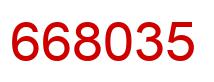 Number 668035 red image