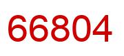 Number 66804 red image
