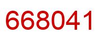 Number 668041 red image