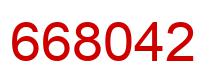 Number 668042 red image