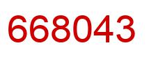 Number 668043 red image