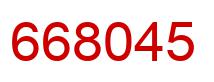 Number 668045 red image