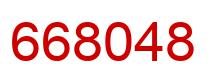 Number 668048 red image