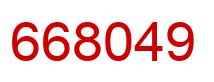 Number 668049 red image