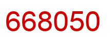 Number 668050 red image