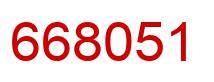 Number 668051 red image