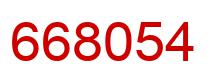 Number 668054 red image