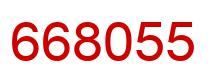 Number 668055 red image