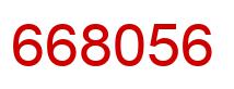 Number 668056 red image