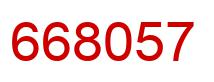 Number 668057 red image