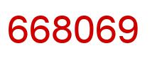 Number 668069 red image