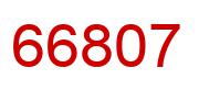 Number 66807 red image