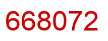Number 668072 red image